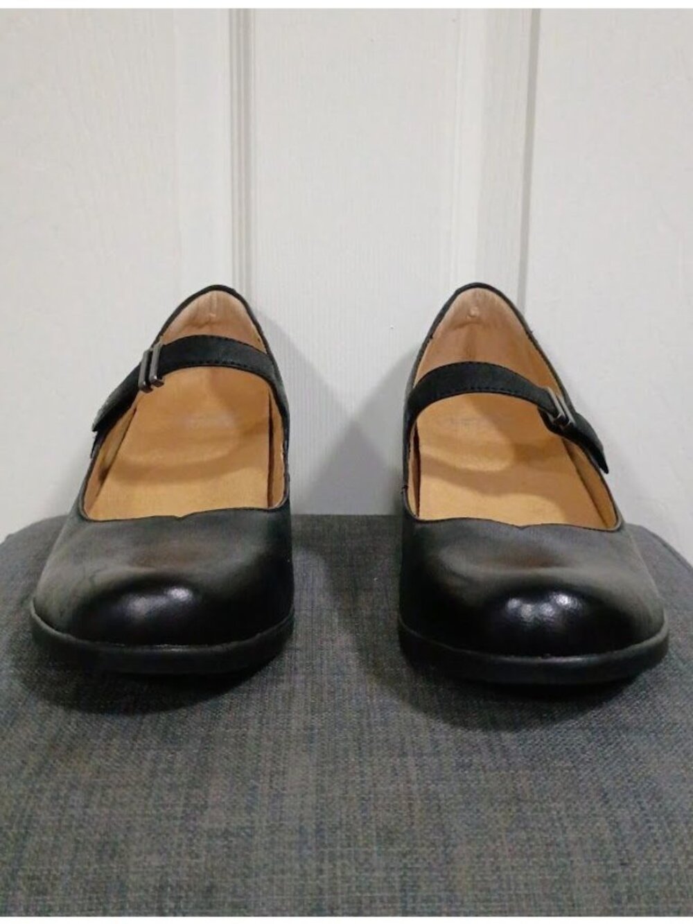 Dansko Black Mary Jane Leather Block Heel Shoes Size 10/41 Elegant - Picture 3 of 10